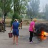 В Славянске протестуют против учителя, осужденного за сепаратизм