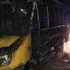 Под Киевом полностью сгорела маршрутка